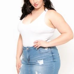 Wax Jean Jeans Plus Size Distressed Denim Mini Skirt - Light Wash