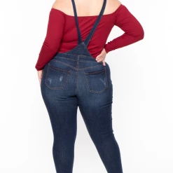 Wax Jean New Arrivals Plus Size Kai Denim Overalls - Dark Wash 12 Wax Jean New Arrivals Plus Size Kai Denim Overalls - Dark Wash