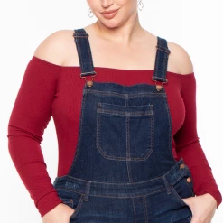 Wax Jean New Arrivals Plus Size Kai Denim Overalls - Dark Wash 11 Wax Jean New Arrivals Plus Size Kai Denim Overalls - Dark Wash