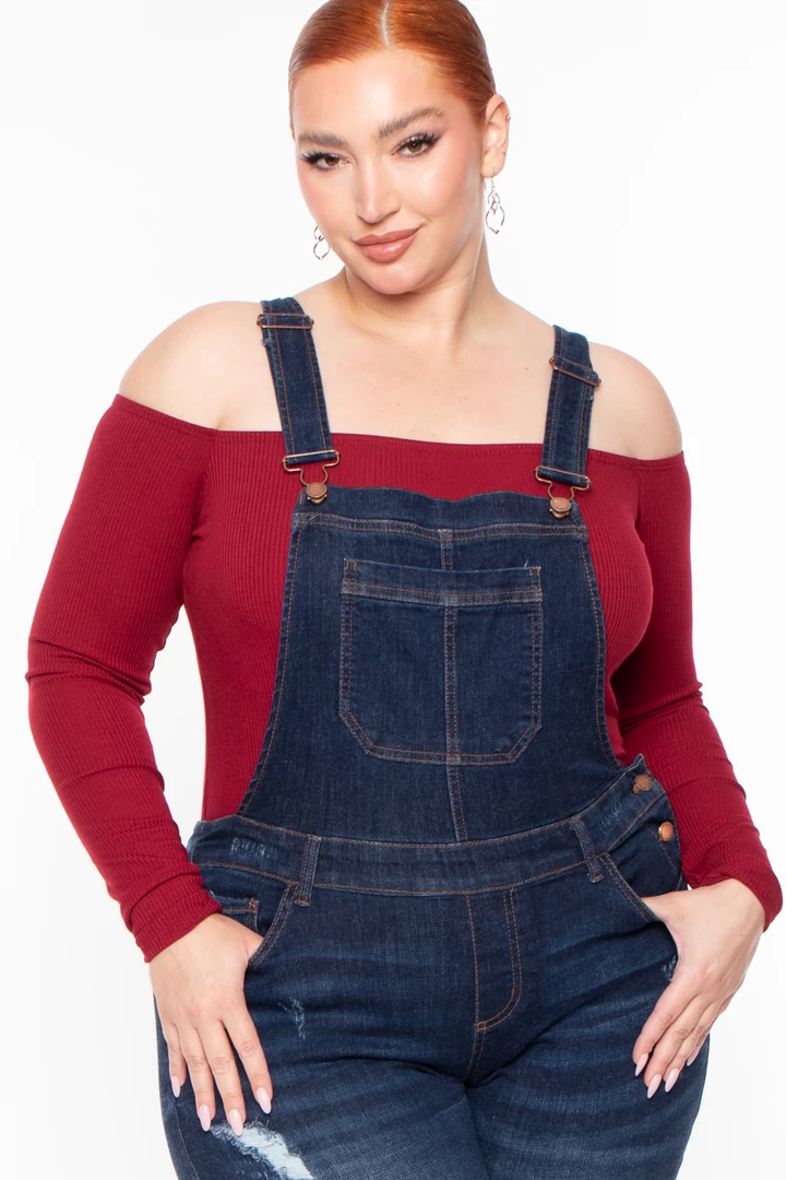 Wax Jean New Arrivals Plus Size Kai Denim Overalls - Dark Wash 6 Wax Jean New Arrivals Plus Size Kai Denim Overalls - Dark Wash