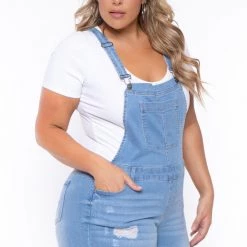 Wax Jean New Arrivals Plus Size Kai Denim Overalls - Light Wash 19 Wax Jean New Arrivals Plus Size Kai Denim Overalls - Light Wash