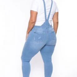 Wax Jean New Arrivals Plus Size Kai Denim Overalls - Light Wash 21 Wax Jean New Arrivals Plus Size Kai Denim Overalls - Light Wash