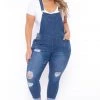 Wax Jean Plus Size Kai Denim Overalls - Medium Wash