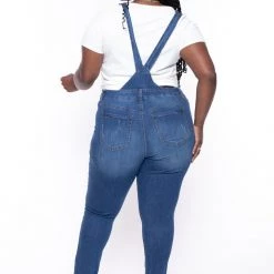 Wax Jean Plus Size Kai Denim Overalls - Medium Wash 20 Wax Jean Plus Size Kai Denim Overalls - Medium Wash