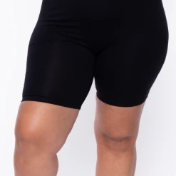 Zenana Plus Size Basic Biker Shorts - Black Bottoms