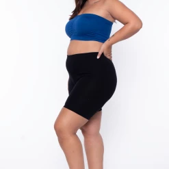 Zenana Plus Size Basic Biker Shorts - Black Bottoms