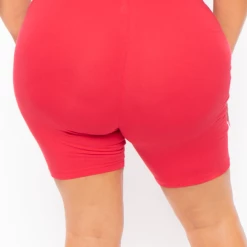 Zenana Plus Size Basic Biker Shorts - Ruby