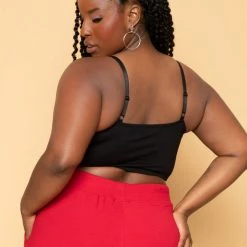 Zenana Plus Size Caged Bralette - Black Tops