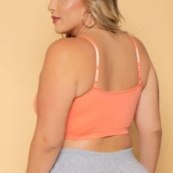 Zenana Tops Plus Size Caged Bralette - Deep Coral 7 Zenana Tops Plus Size Caged Bralette - Deep Coral