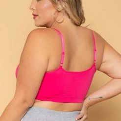 Zenana Plus Size Caged Bralette - Fuchsia