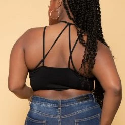 Zenana Back In Stock Plus Size Lace Trim Bralette - Black 9 Zenana Back In Stock Plus Size Lace Trim Bralette - Black