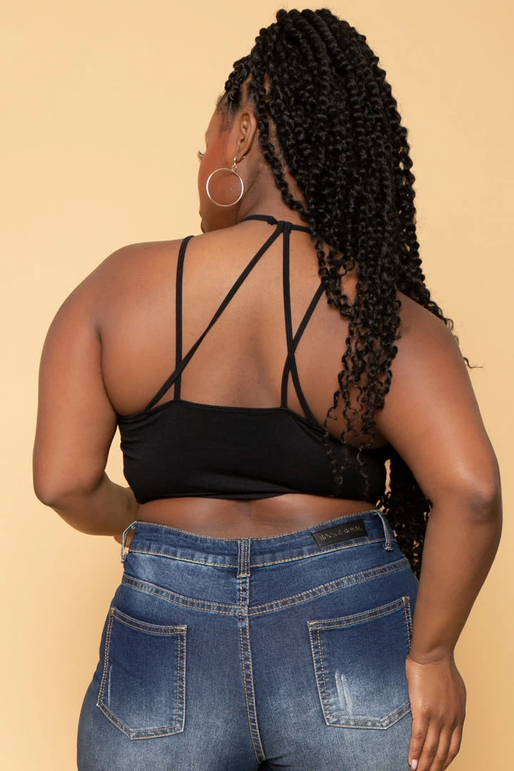 Zenana Back In Stock Plus Size Lace Trim Bralette - Black 6 Zenana Back In Stock Plus Size Lace Trim Bralette - Black