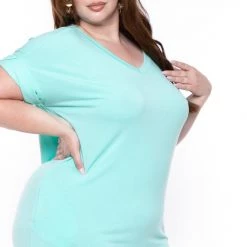 Zenana New Arrivals Plus Size Basic T-Shirt Dress - Mint 9 Zenana New Arrivals Plus Size Basic T-Shirt Dress - Mint