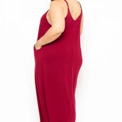 Zenana Dresses Plus Size Cami Strap Maxi Dress - Burgundy 9 Zenana Dresses Plus Size Cami Strap Maxi Dress - Burgundy