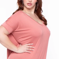 Zenana Dresses Plus Size Maxi T-Shirt Dress - Ash Rose