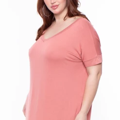 Zenana Dresses Plus Size Maxi T-Shirt Dress - Ash Rose