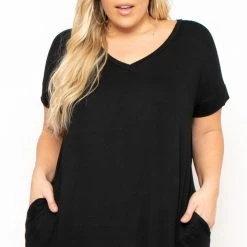 Zenana Plus Size Maxi T-Shirt Dress - Black