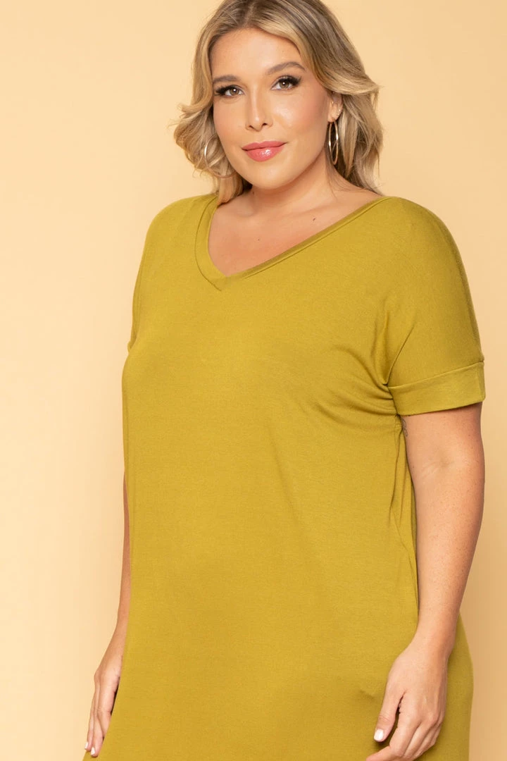 Zenana Plus Size Maxi T-Shirt Dress - Chartreuse 5 Zenana Plus Size Maxi T-Shirt Dress - Chartreuse