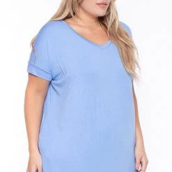 Zenana Plus Size Maxi T-Shirt Dress - Spring Blue New Arrivals