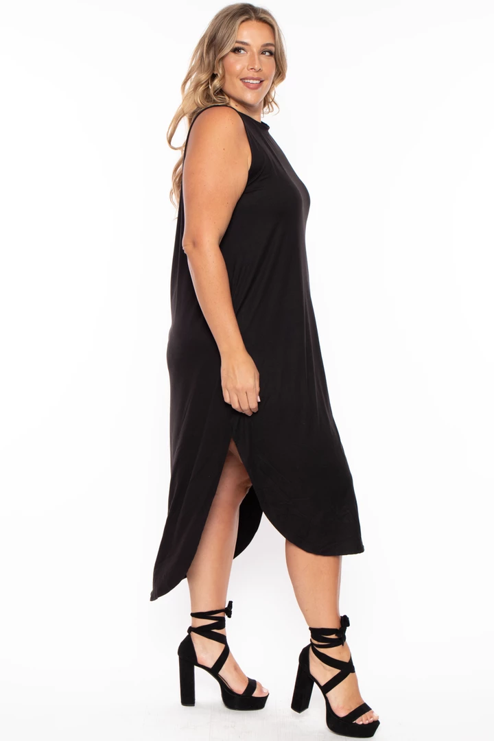 Zenana Dresses Plus Size Tank Maxi T-Shirt Dress - Black 6 Zenana Dresses Plus Size Tank Maxi T-Shirt Dress - Black