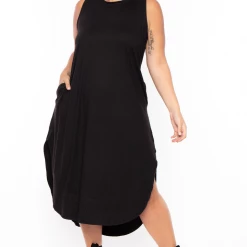 Zenana Dresses Plus Size Tank Maxi T-Shirt Dress - Black 10 Zenana Dresses Plus Size Tank Maxi T-Shirt Dress - Black