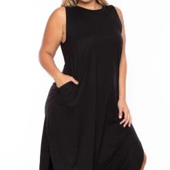 Zenana Dresses Plus Size Tank Maxi T-Shirt Dress - Black 12 Zenana Dresses Plus Size Tank Maxi T-Shirt Dress - Black
