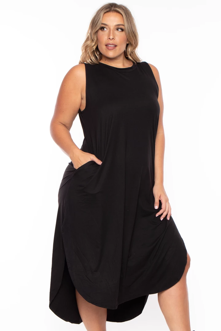 Zenana Dresses Plus Size Tank Maxi T-Shirt Dress - Black 7 Zenana Dresses Plus Size Tank Maxi T-Shirt Dress - Black