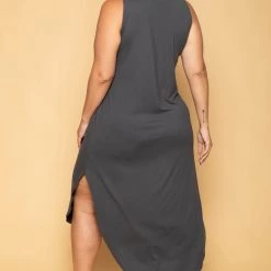 Zenana Plus Size Tank Maxi T-Shirt Dress - Grey 9 Zenana Plus Size Tank Maxi T-Shirt Dress - Grey