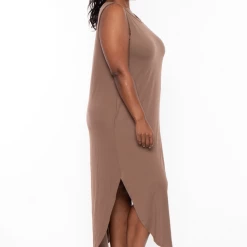 Zenana Plus Size Tank Maxi T-Shirt Dress - Mocha Dresses 9 Zenana Plus Size Tank Maxi T-Shirt Dress - Mocha Dresses