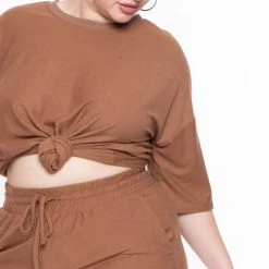 Zenana Plus Size Dee Lounge Set- Camel