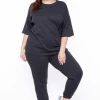 Zenana Plus Size Camila Top & Pants Set - Charcoal Matching Sets 1 Zenana Plus Size Camila Top & Pants Set - Charcoal Matching Sets