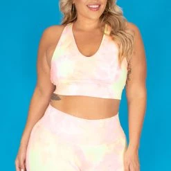 Zenana Plus Size Terri Tie Dye Legging Set - Neon Pink New Arrivals
