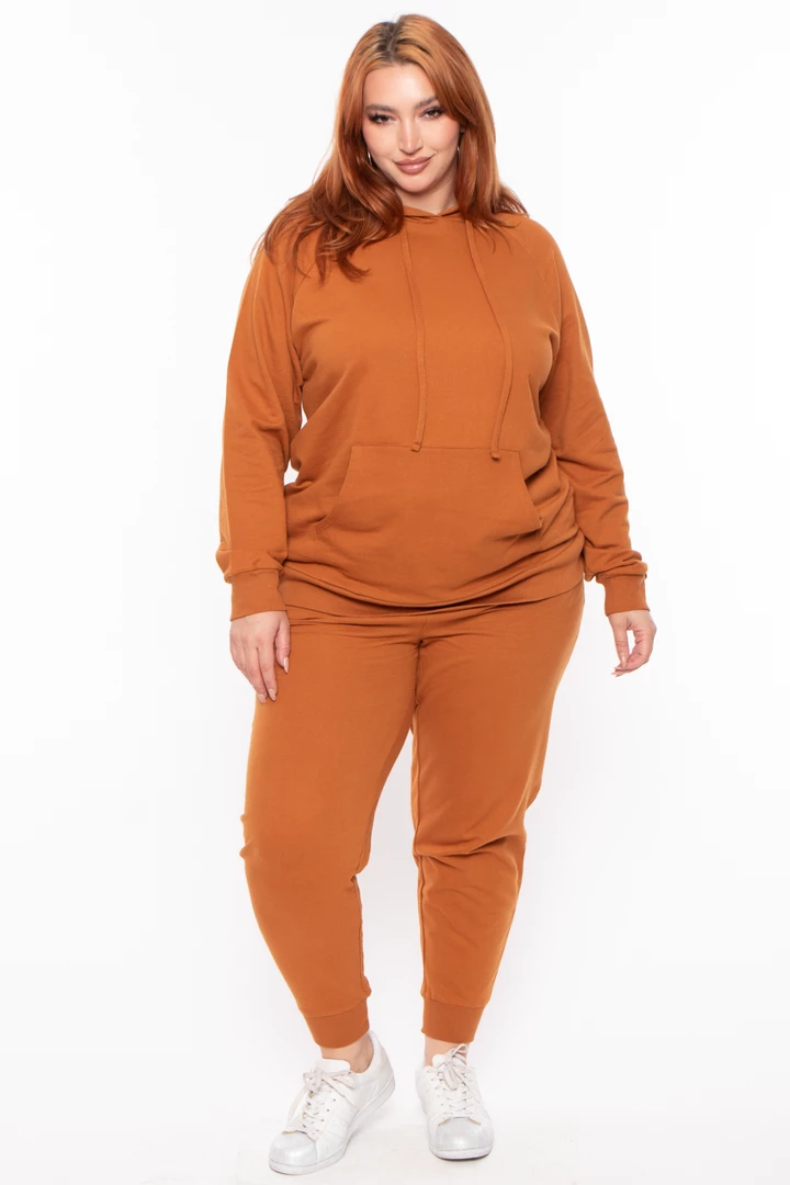 Zenana Matching Sets Plus Size Annie Cozy Hoodie Set - Rust 3 Zenana Matching Sets Plus Size Annie Cozy Hoodie Set - Rust