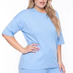 Zenana Sets Plus Size Camila Matching Lounge Set - Spring Blue 9 Zenana Sets Plus Size Camila Matching Lounge Set - Spring Blue