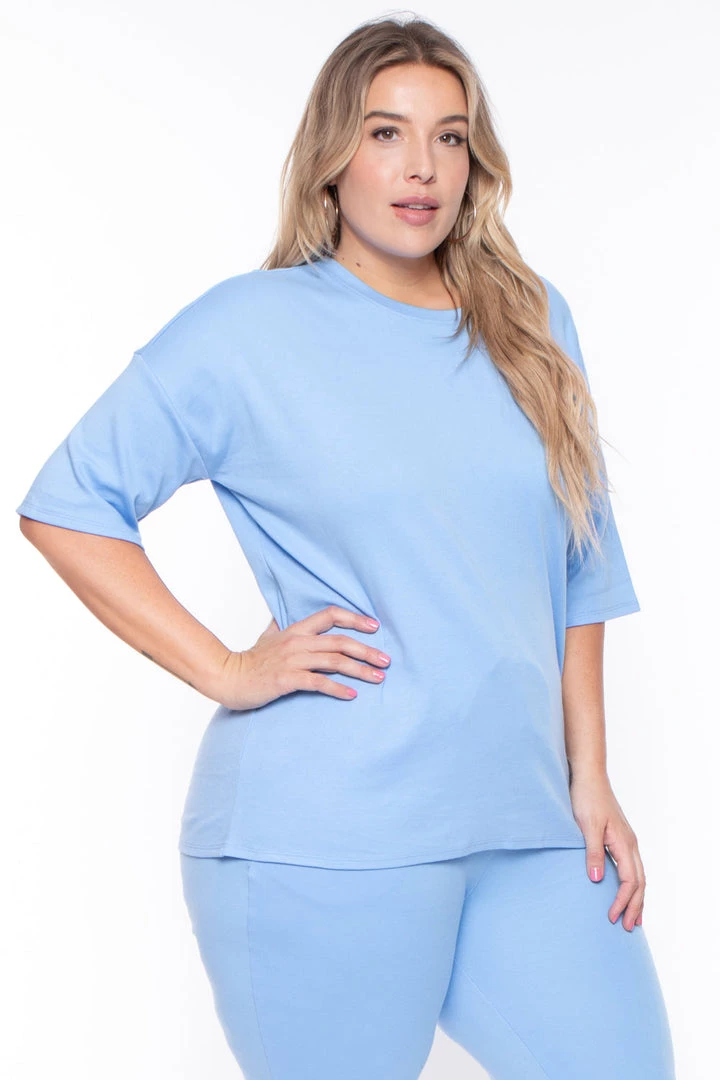 Zenana Sets Plus Size Camila Matching Lounge Set - Spring Blue 5 Zenana Sets Plus Size Camila Matching Lounge Set - Spring Blue
