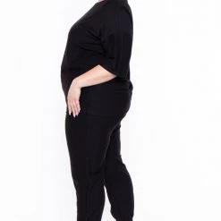 Zenana Plus Size Dee Lounge Set- Black Sets