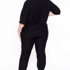 Zenana Plus Size Dee Lounge Set- Black Sets