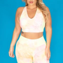 Zenana Plus Size Gabi Tie Dye Biker Shorts Set - Neon Pink New Arrivals