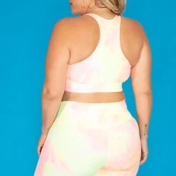 Zenana Plus Size Gabi Tie Dye Biker Shorts Set - Neon Pink New Arrivals