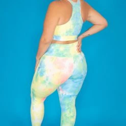 Zenana Plus Size Terri Tie Dye Legging Set - Neon Green New Arrivals