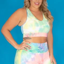 Zenana Plus Size Terri Tie Dye Legging Set - Neon Green New Arrivals